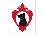 Custom Pet Silhouette - Paper Cut Animal Portrait - Free US Shipping - Paper Cutting - Black White Red Teal