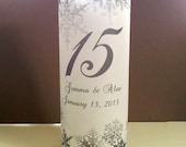 Lacy Snowflake Luminary 8.5" Candle Surrounds - Winter Theme, Christmas Wedding - Personalized Design - SAMPLE ONLY