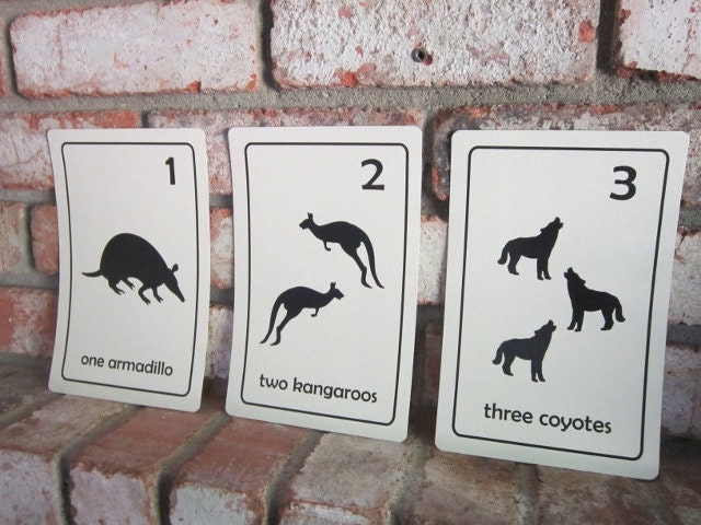 Counting Animals 123 Flash cards