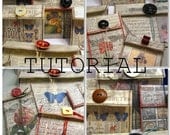 INSTANT DOWNLOAD Sewn Paper Tutorial - Create Nostalgic Sewn Paper Gift Bags
