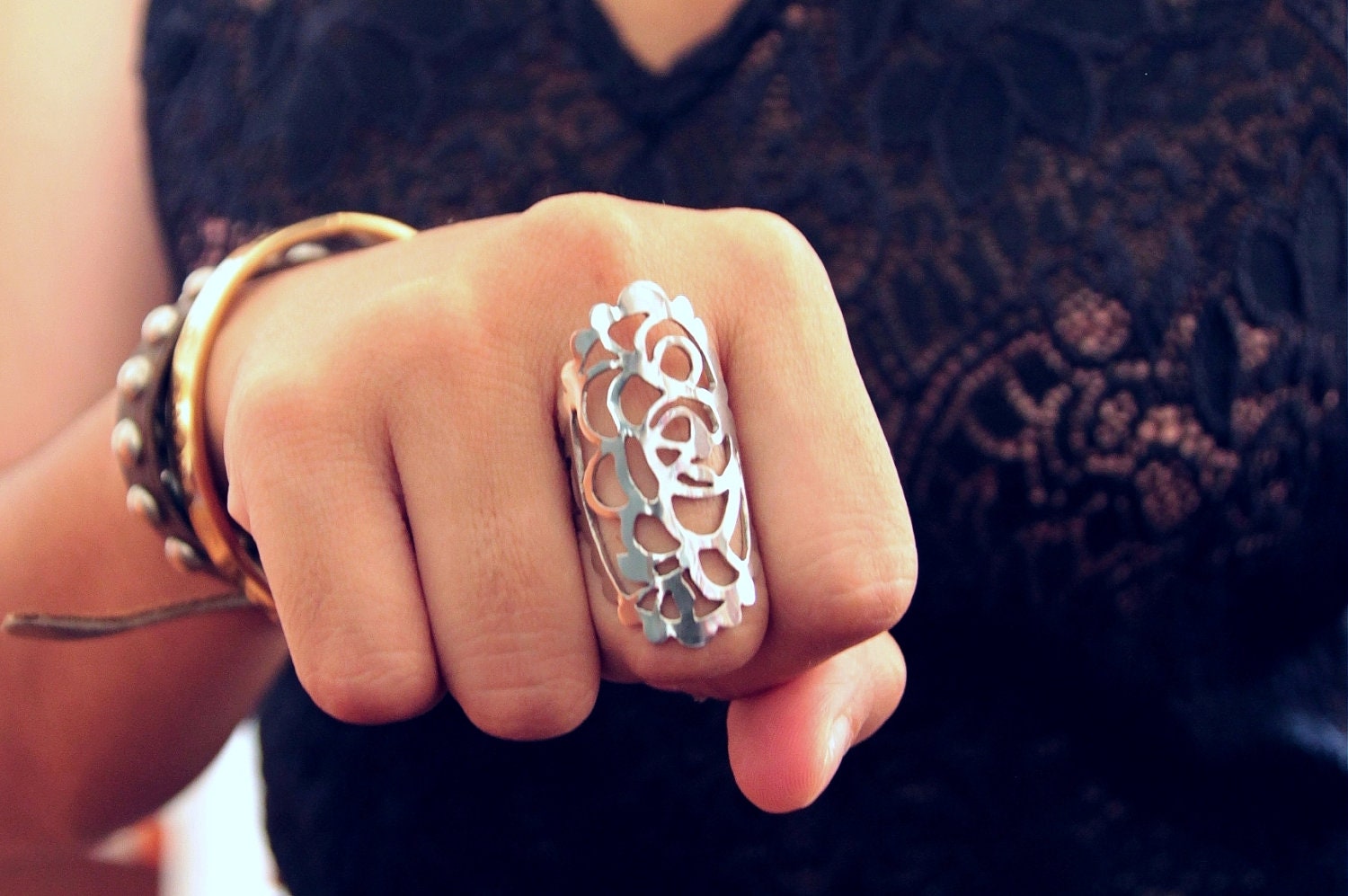 MODERN LACE ring ( free shipping )