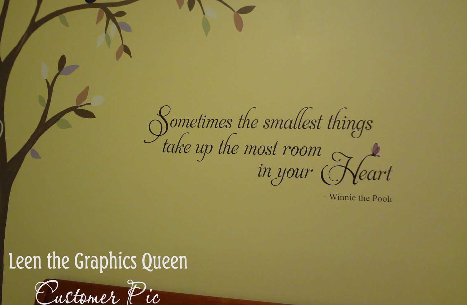 Sometimes the smallest things Winnie the Pooh quote Wall Decal