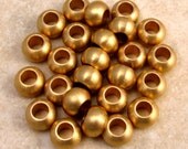 Mykonos Round Ball Solid Brass Bead, 6x4 MM 25 Pieces M154