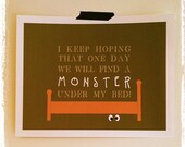 MONSTERS. art print. nursery art. child's room decor.
