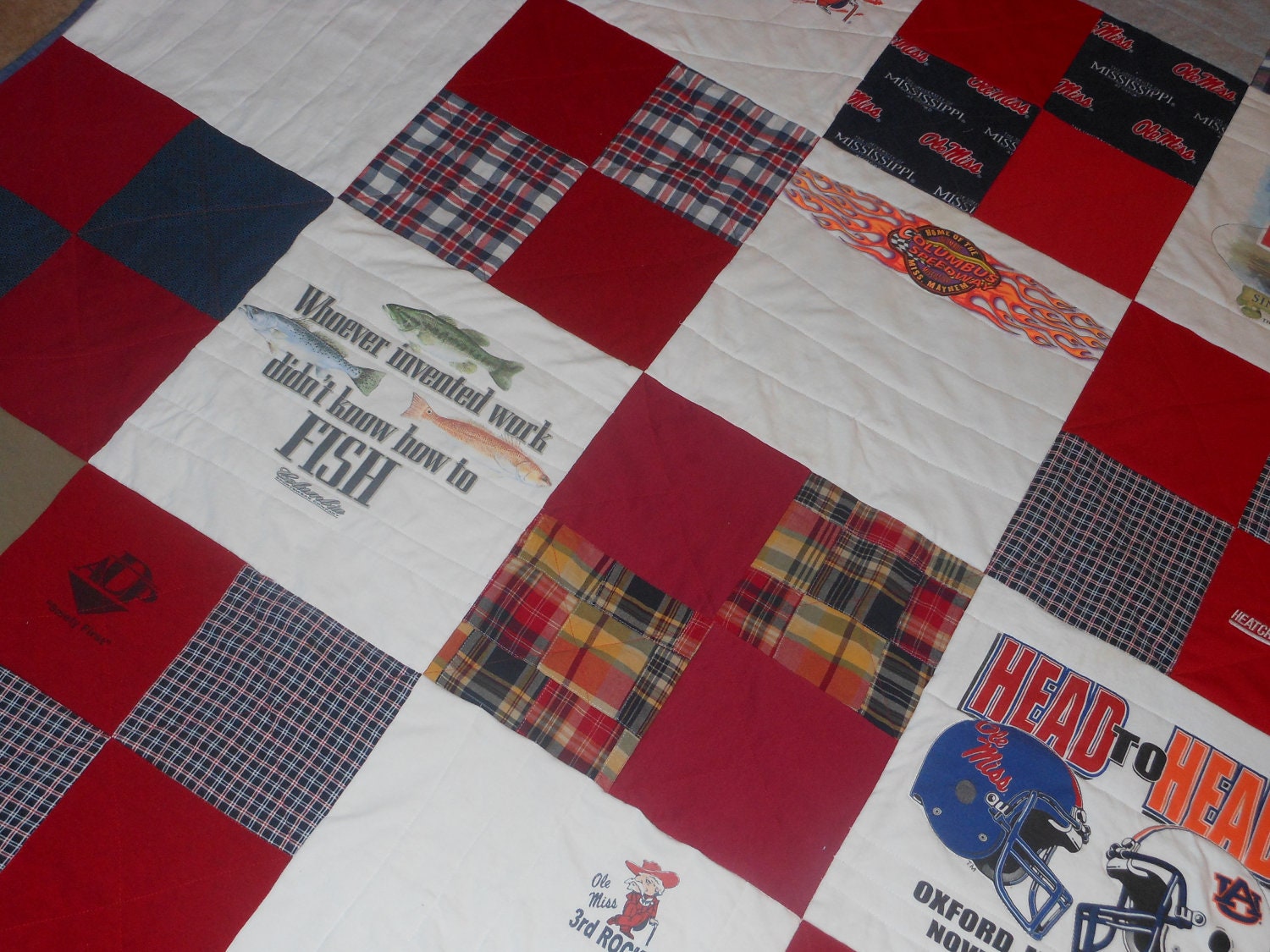 Custom T-Shirt Quilt  20 t-shirts twin size memory quilt clothing clothes