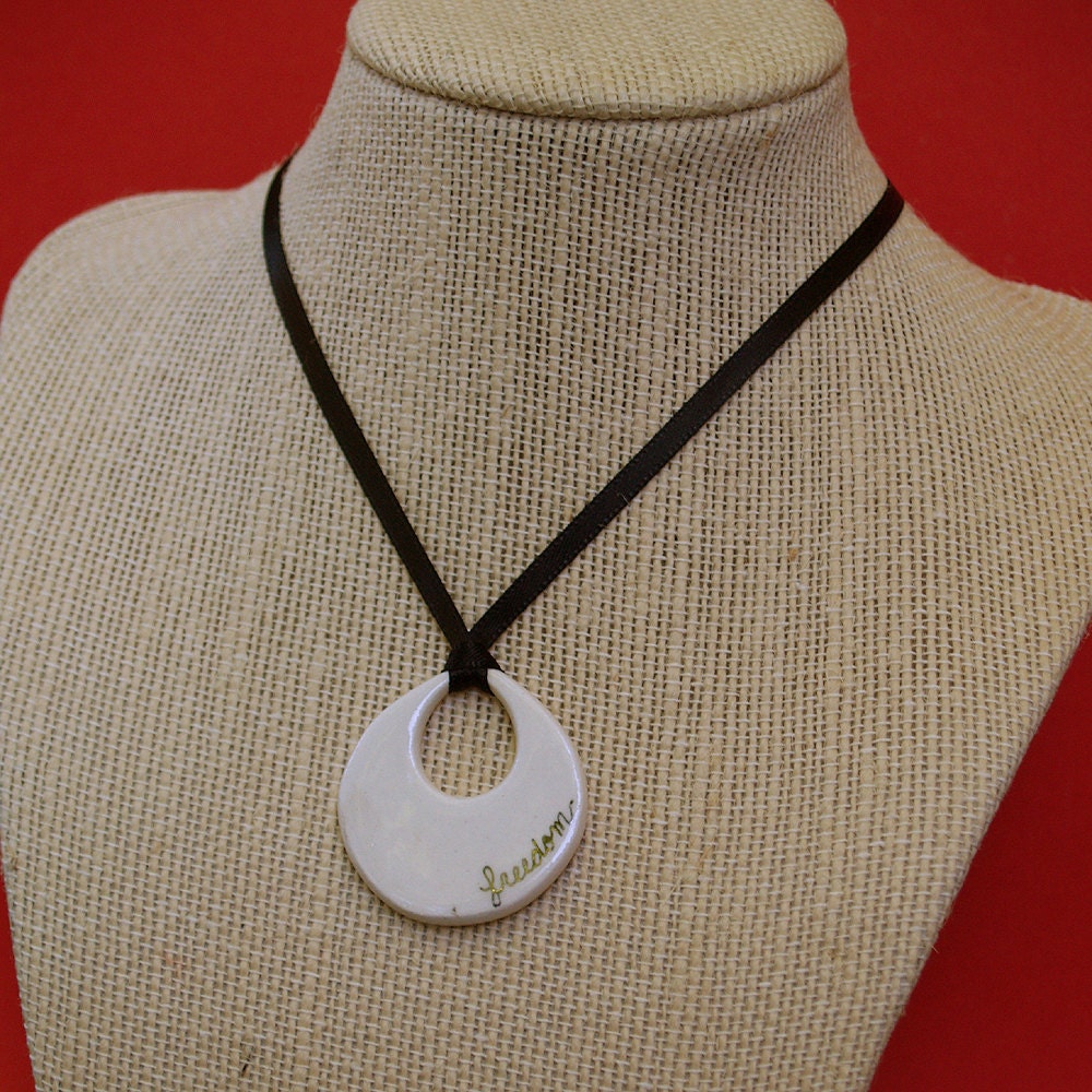 Freedom - Small Ceramic Pendant