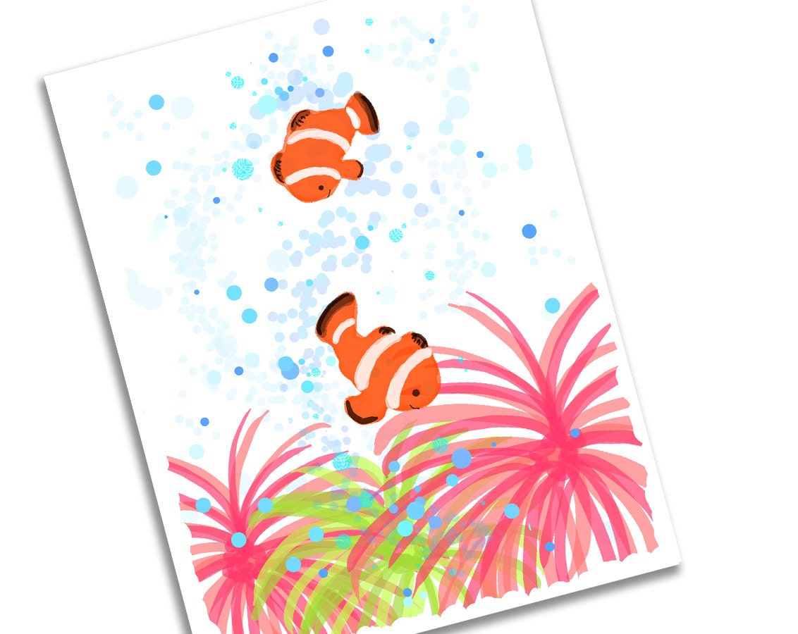 Blank Note Card- Clownfish