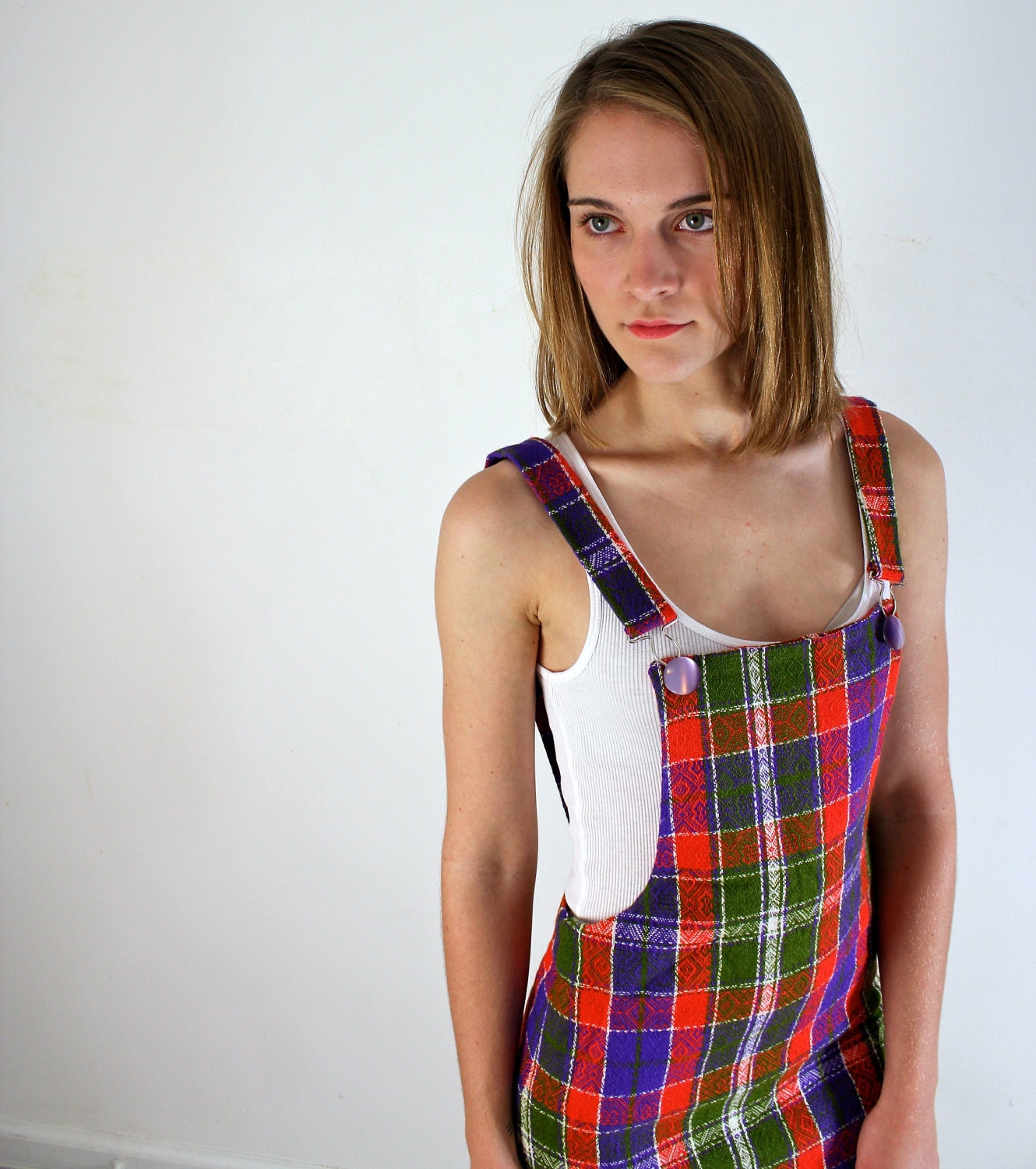 Pinafore Dress / 1960s Jumper