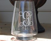 6 inch Etched Glass Initial Vinyl Decal