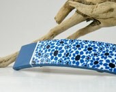 Blue and White Petite Flowers Barrette...