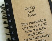 Journal Love Custom Names Personalized Engagement Notebook Handmade by Zany