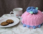 1-3 cup Pink and Blue teapot cozy (Ready To Ship)