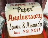Happy 1st Paper Anniversary embroidered Toilet Paper gift