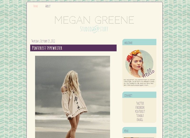 Premade Blogger Template Megan