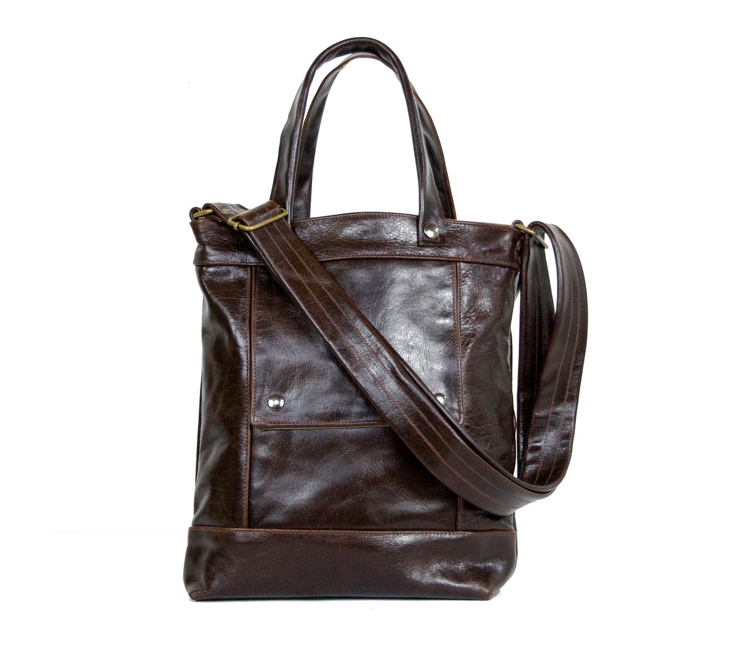 Packet in Dark Espresso Brown Leather - Made to Order