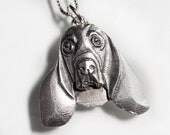 Basset Hound Necklace Jewelry Sterling Silver Pendant Personalized