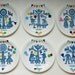 Set of 4 folklore and fun plates made to order