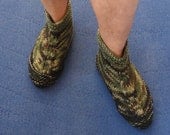 Knitting Pattern -- Camouflage Boot Slippers for Men
