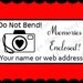 Photography Do Not Bend Rubber stamp - Personalized - Handmade by Blossom Stamps