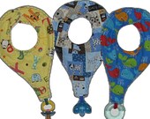 Handmade Pacifier/teething bib (will fit Gumdrop pacifier)