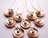 Copper and Silver Nurse RN CNA MD graduate hand stamped discs for gift