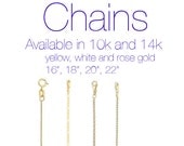 10k and 14k solid gold chains available for purchase