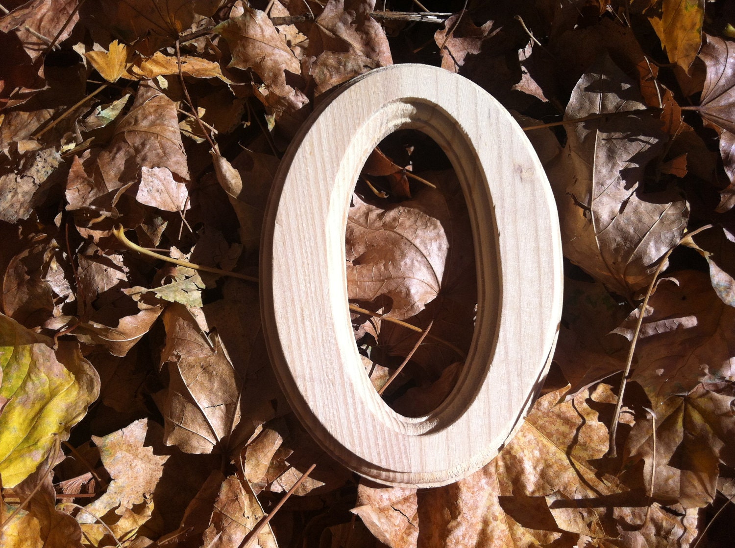 Natural Wood Capital Letter O "O" 6 inches