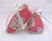 Baby Booties - Pink Baby Bootie - Vintage Baby Shoes