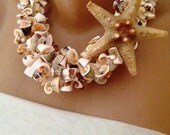 Handmade sea shell necklace  beach weddings ocean weddings necklace