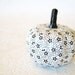 Pumpkin Ornament, Squash Ornament, decoupage pumpkin, black and white pumpkin, origami pumpkin, fall autumn thanksgiving
