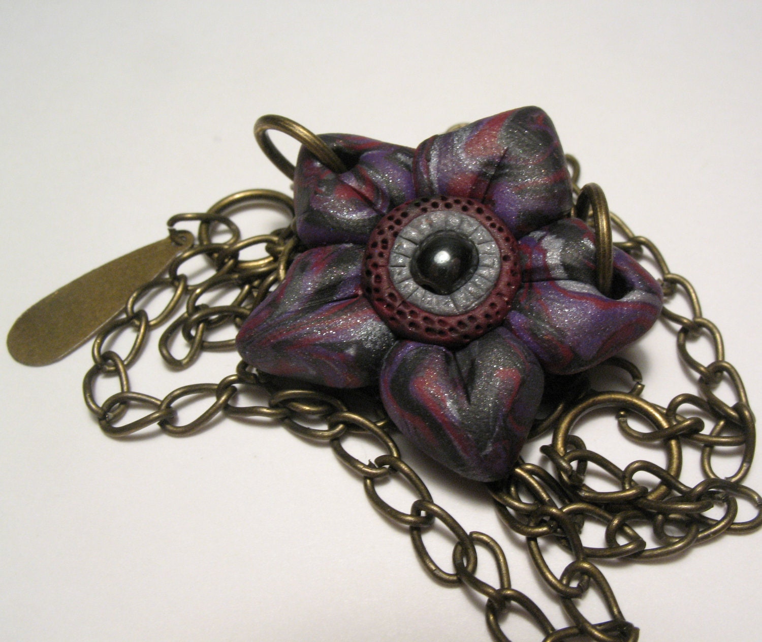 Petite Purple Flower Necklace