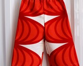 SALE ITEM - Stovepipe Britches in Red and Orange Sphere Pattern Sized 0 to 6 Months