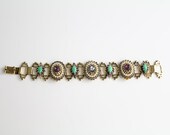 Vintage Victorian Revival Pearl and Rhinestone Bracelet