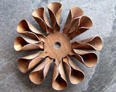 Sale-See Store Announcement-Vintage Steel Stamping-Vintage Steel Flower Stampings-Vintage Steel Layering Folded Spoke Flower Components-2