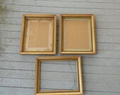 Vintage Gold Frames Wedding Decor Photo Frames French Country Farmhouse Pottery Barn Style Painted Distressed Home Living Houseewares Decor