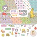 Digital Scrapbooking: Cute & Kawaii (130 embellishments -  kittens, puppies, owls, food, washi tape, girls, flowers)