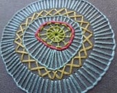 hand embroidered hoop art - freeform design in 4 inch hoop by bo betsy - free shipping