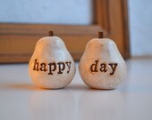 Wedding cake topper ... Pair of Pears... happy day ... perfect pair