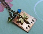 Tiny Name Necklace - Personalized Hand-Stamped Pendant - Custom Necklace