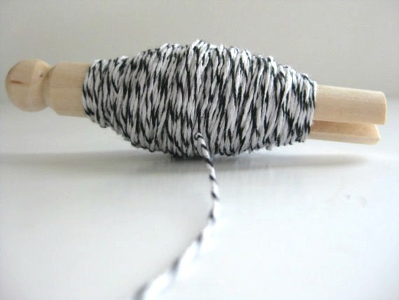 bakers twine-black and white (25 yds)