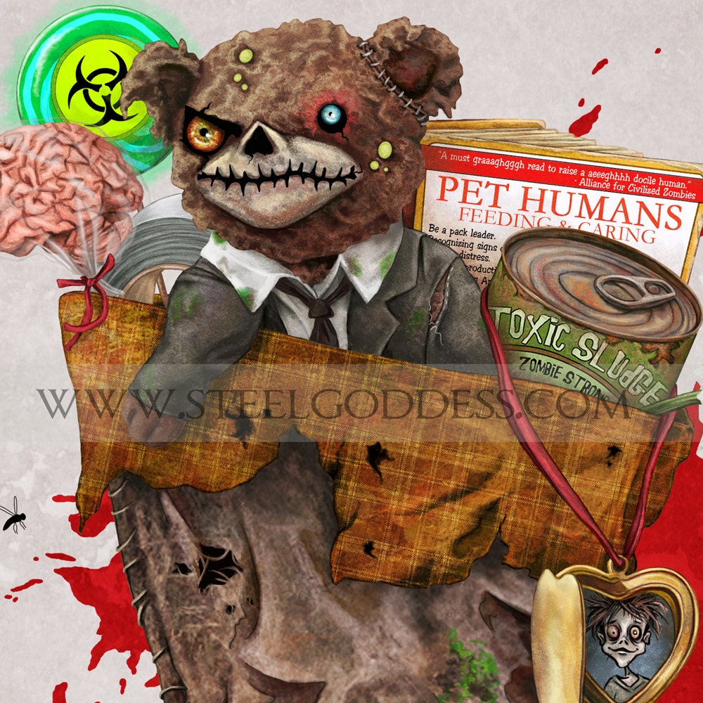 Zombie Stocking WALL PRINT - 8x10