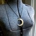 Luna . Victorian Inspired Crescent Moon and Arrow Necklace