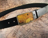 Belt Buckle - The Map - Leather Insert Belt Buckle