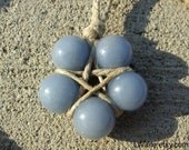 Hemp Wrapped Healing Crystal Angelite Star Necklace