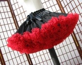Pettiskirt Black and Red Size Medium Custom