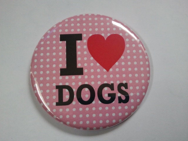 Pocket Mirror - I Love Dogs ...adorable