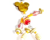 Yellow mouse keychain