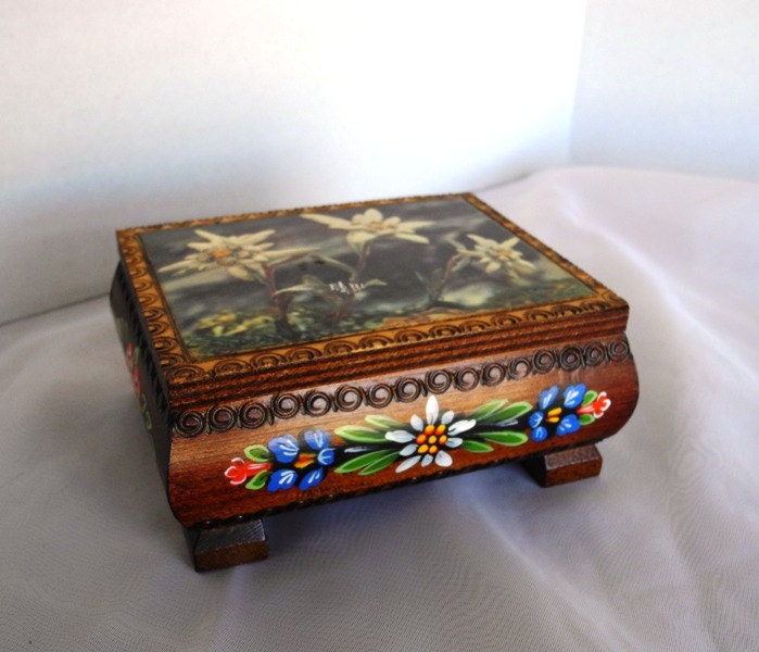 Vintage Reuge Hand Painted Musical Box