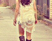 The free spirit. a vintage lace vest. boho. wild. OOAK.