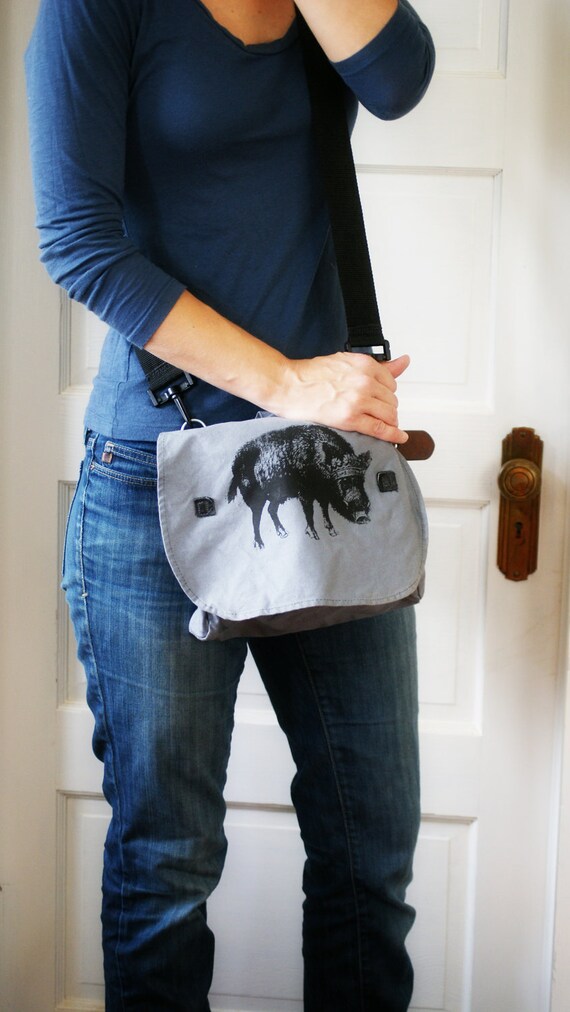 Vintage Unissued Military Bag with Original Crowned Boar Image